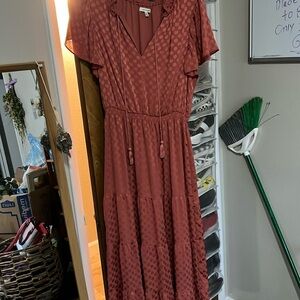 Elegant Rust Dress